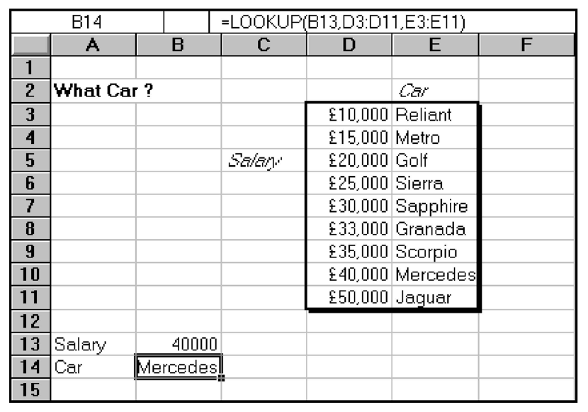 Excel 2010 lookup vector 