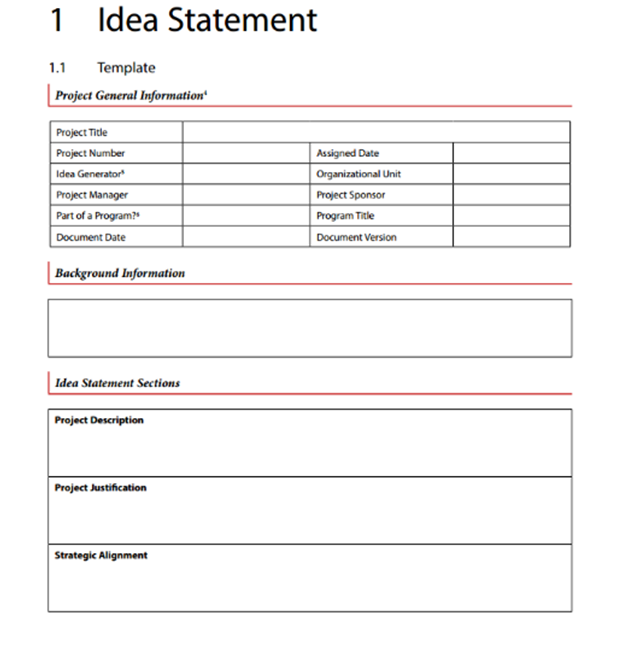 idea statement template