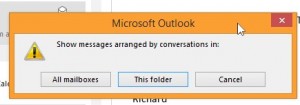 Decide if Conversations View should be applied to the current folder only or to all mailboxes. 