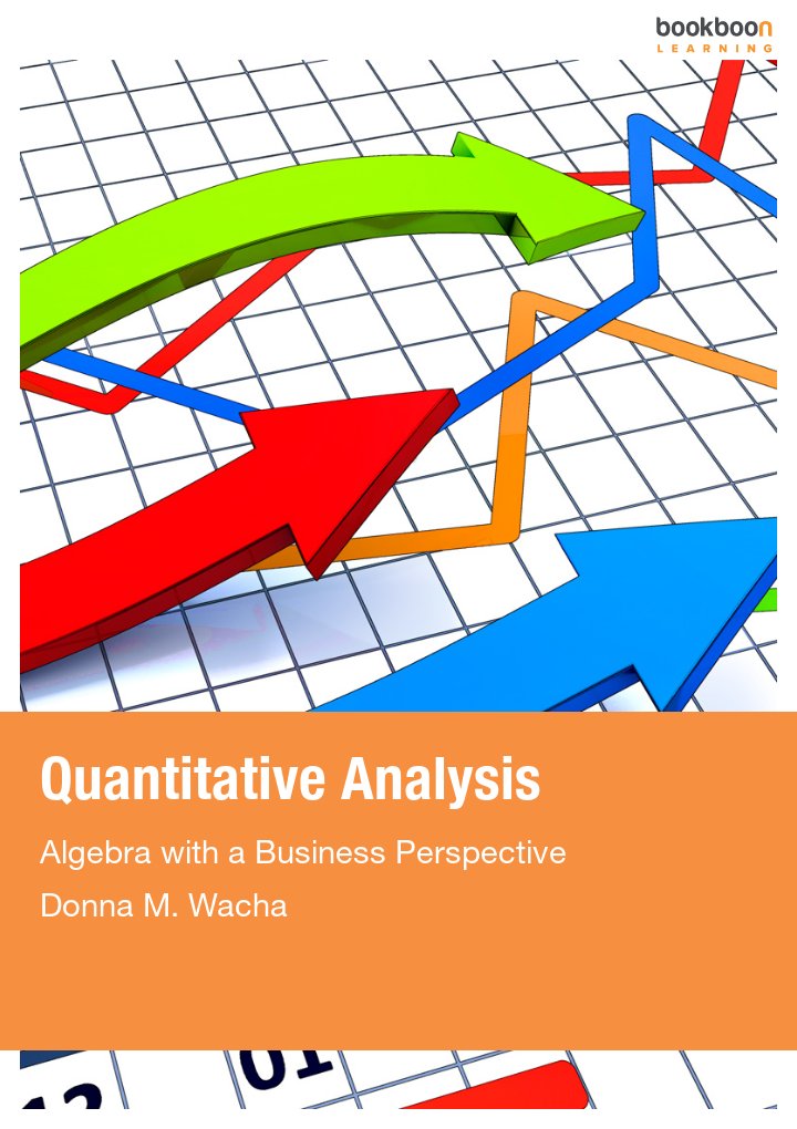 quantitative analysis algebra with a business perspective