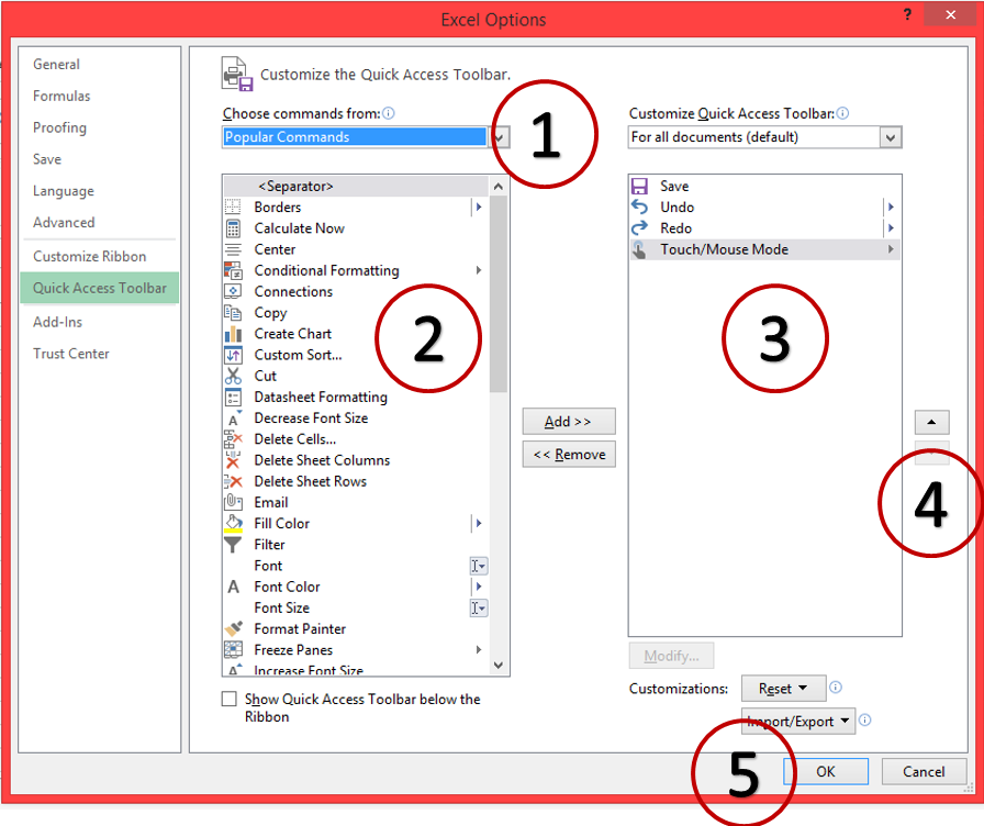 Remarkable features of the quick access toolbar in Excel 2013 - Bookboon