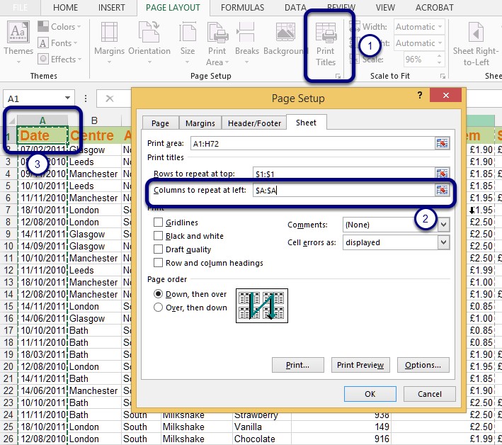 excel 2013 print preview different from sheet