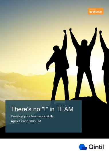 There’s no “I” in TEAM