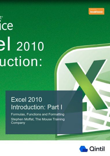 Excel 2010 Introduction: Part I