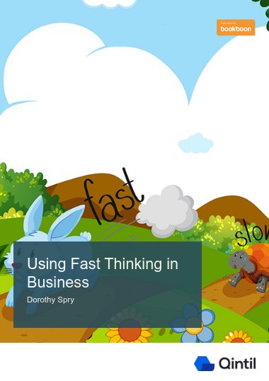 Using Fast Thinking in Business