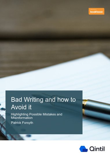 Bad writing and how to avoid it