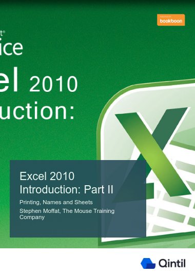 Excel 2010 Introduction: Part II