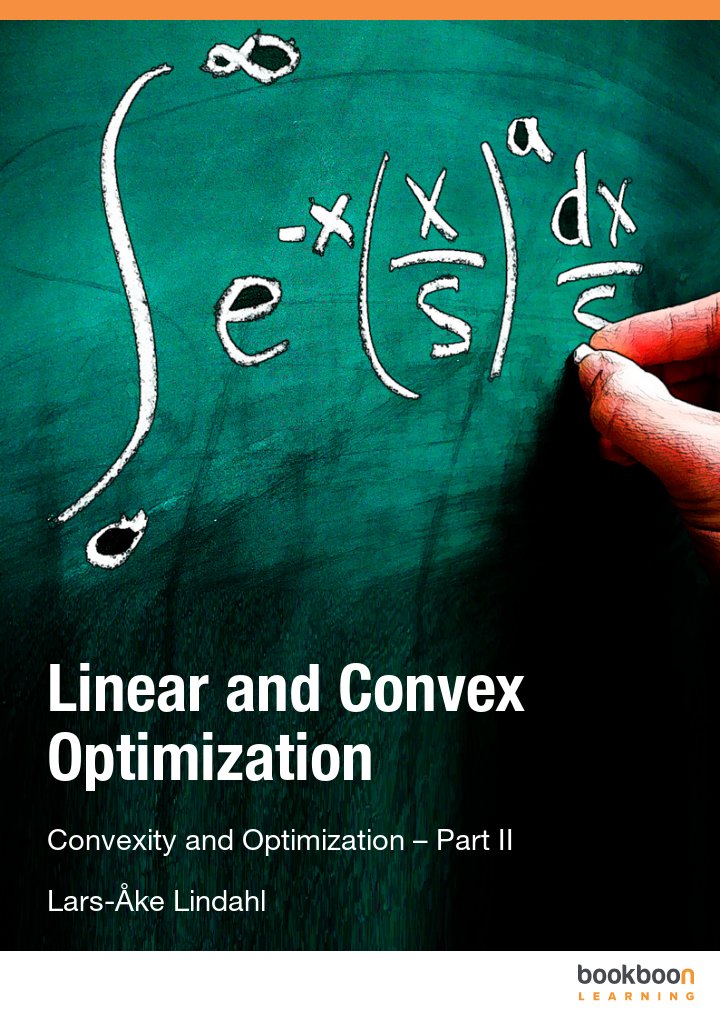 Linear And Convex Optimization Convexity And Optimization – Part II